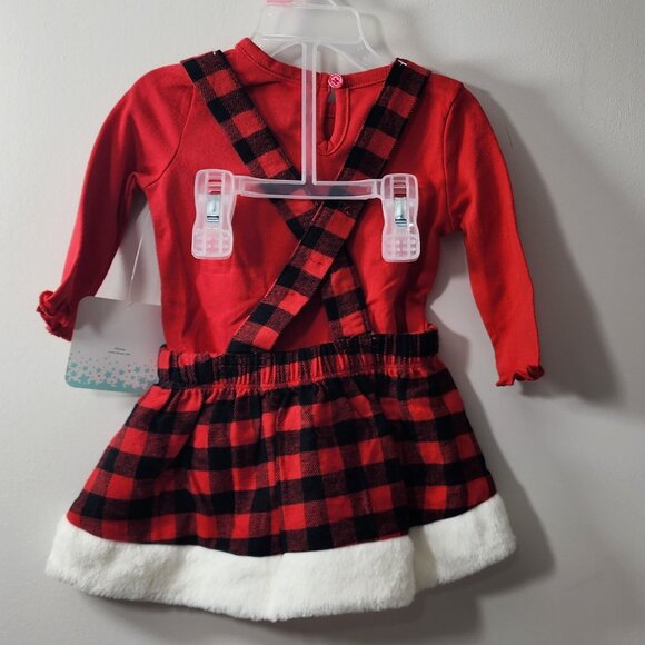 Minnie Mouse Red 3 Piece Jumper Dress Top Tights Girls Baby 0/3 Months NWT - Picture 4 of 7